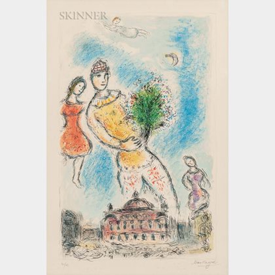 Dans le ciel de l"Opéra by Marc Chagall