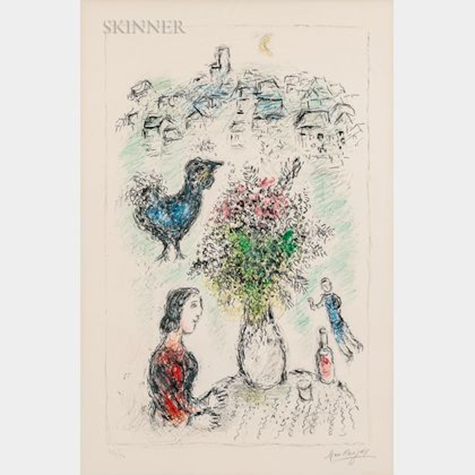 Le bouquet rose by Marc Chagall