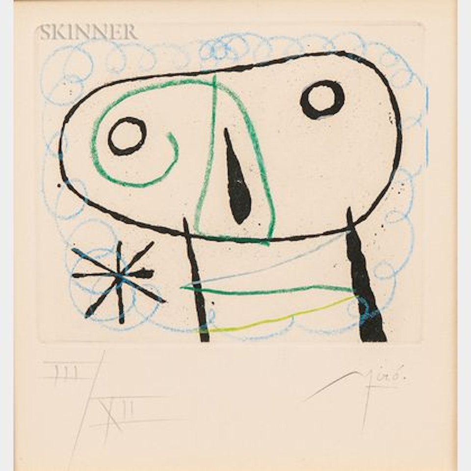 Image from the Suite La bague d"aurore by Joan Miró