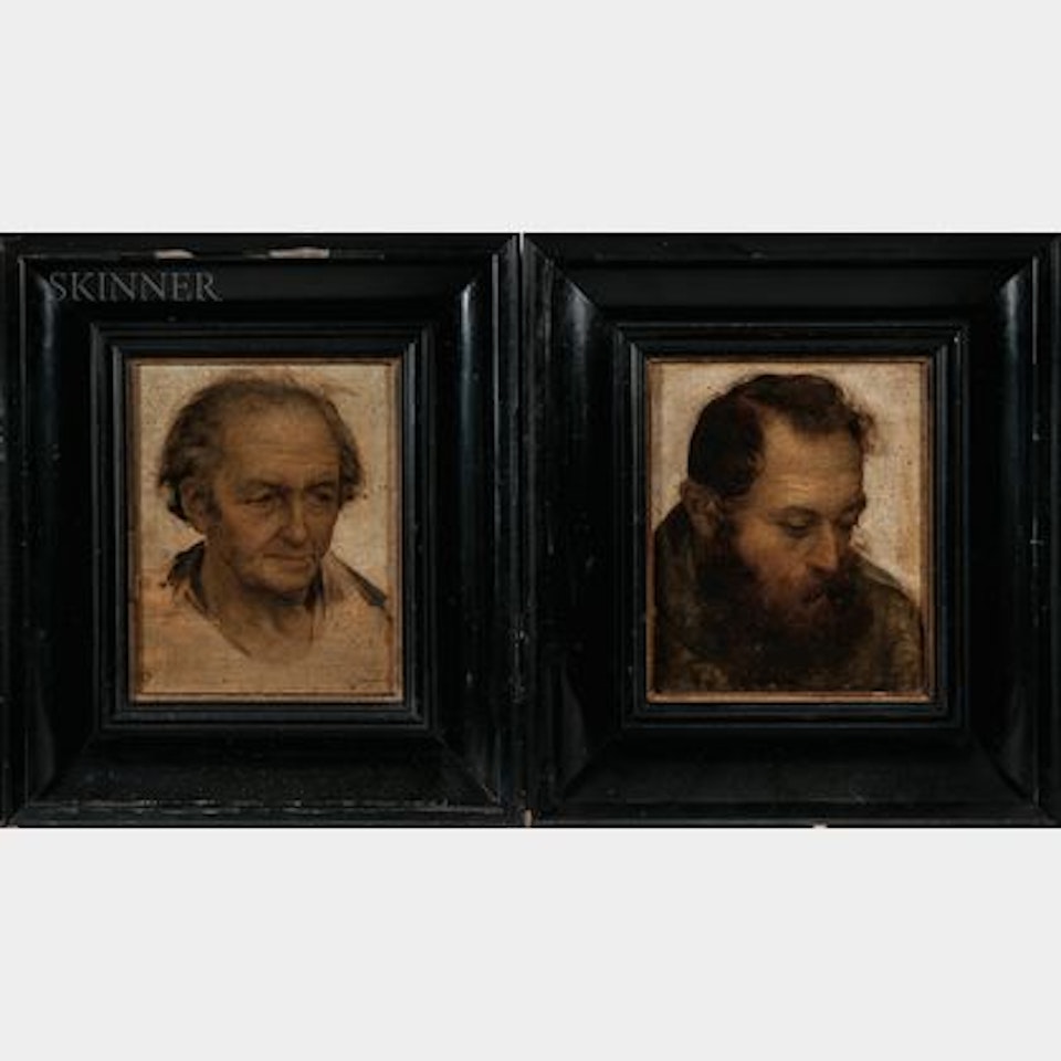 Two Portraits of Gentlemen by French School