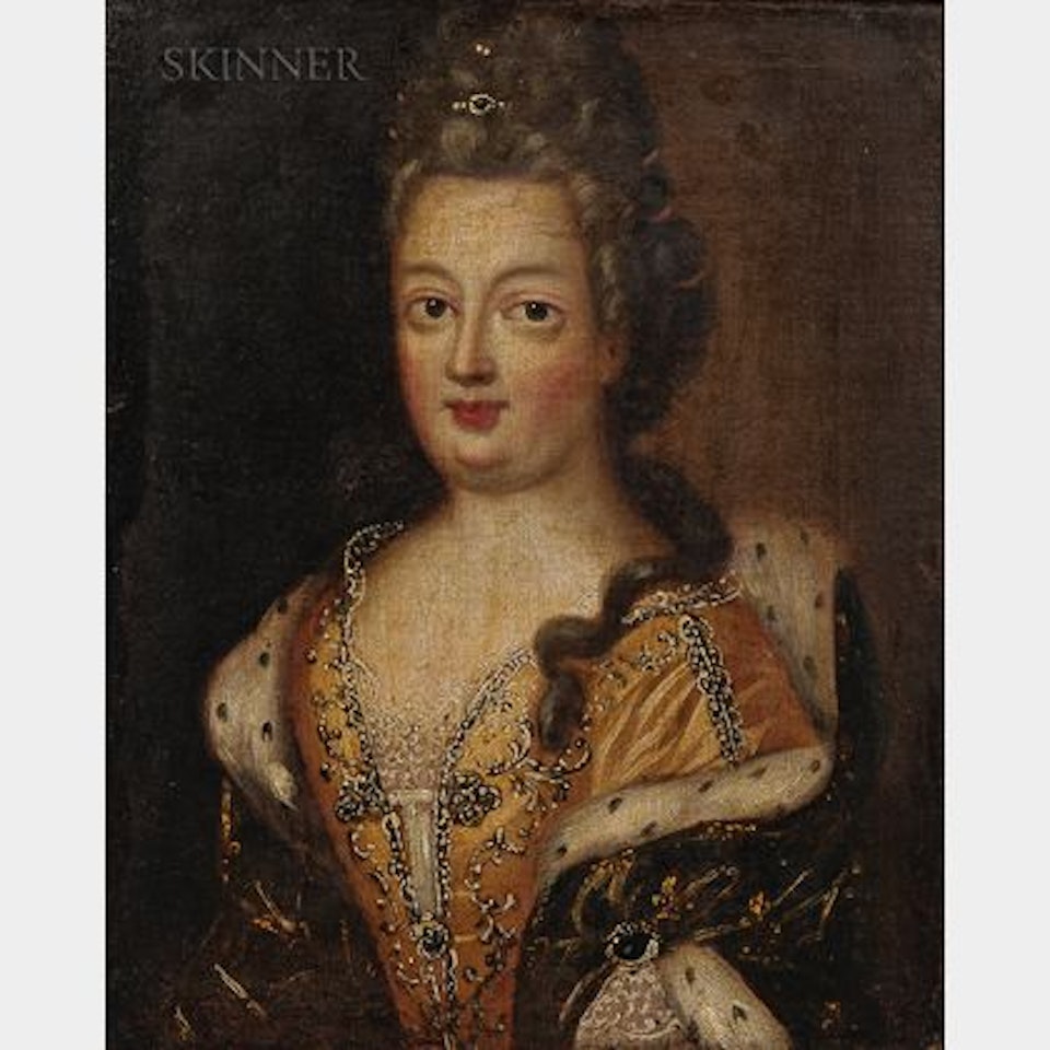 Lady with an Ermine-trimmed Cloak by Continental School