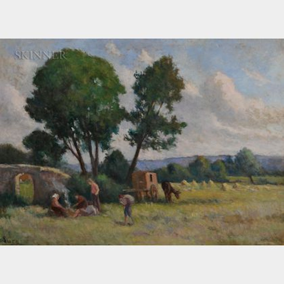 La Roulotte, Auvers sur Oise by Maximilien Luce