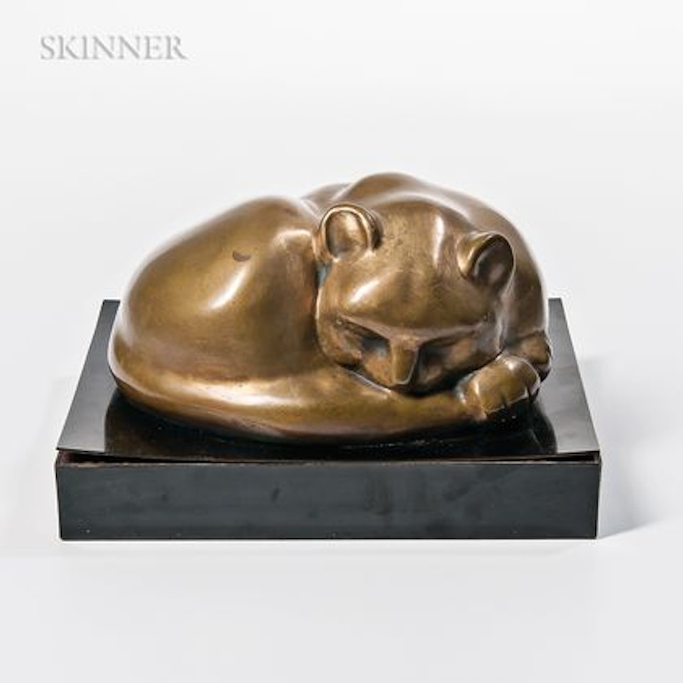 Sleeping Coon Cat by William Zorach