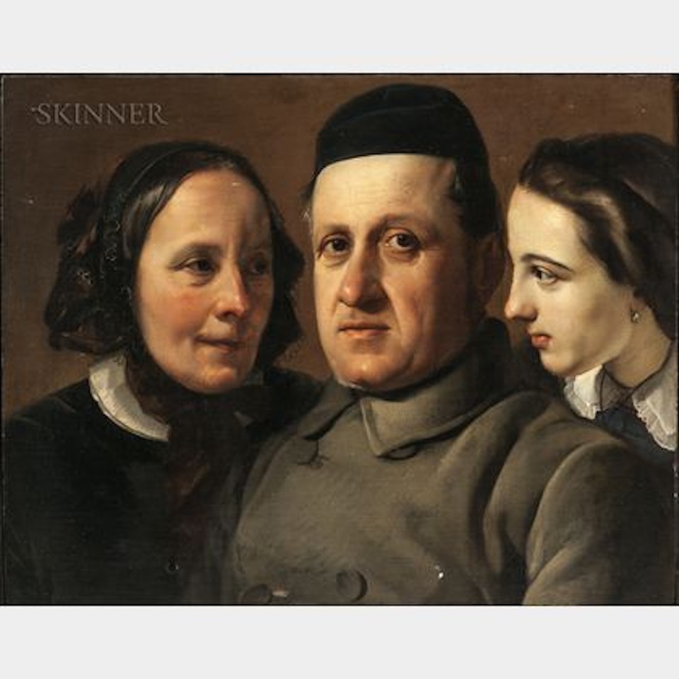 Portraits (Three Heads) by Francesco Hayez