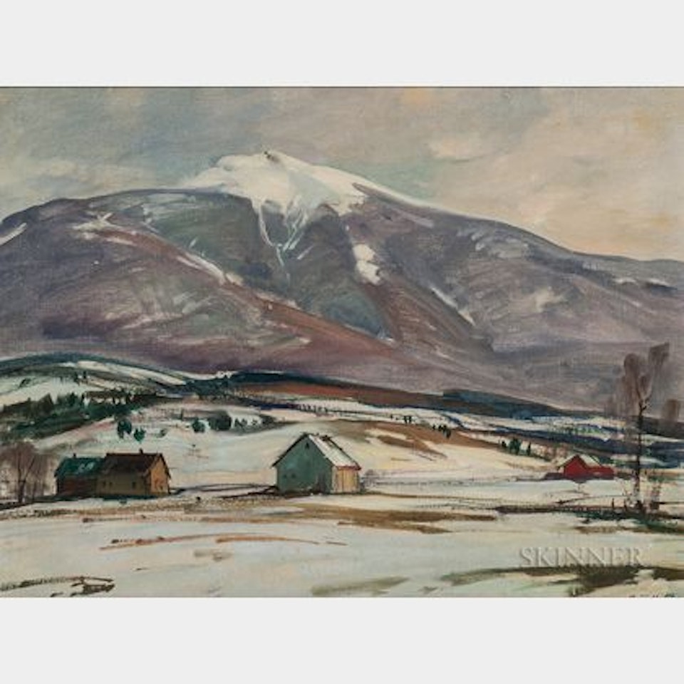 Winter, Mt. Mansfield and West River Valley, Vermont by Aldro Thompson Hibbard