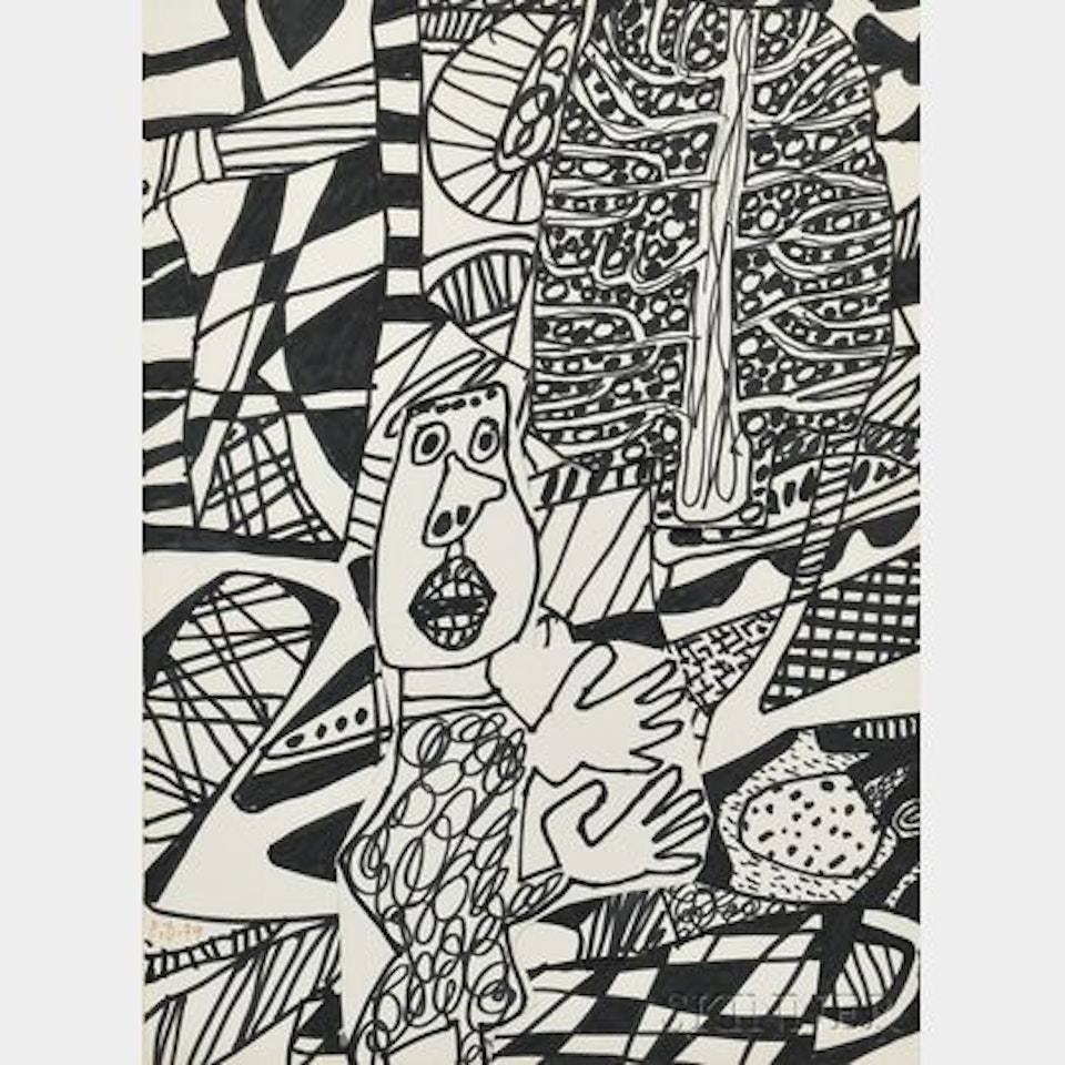 Situation LXXXXI (a l"arbre) by Jean Dubuffet