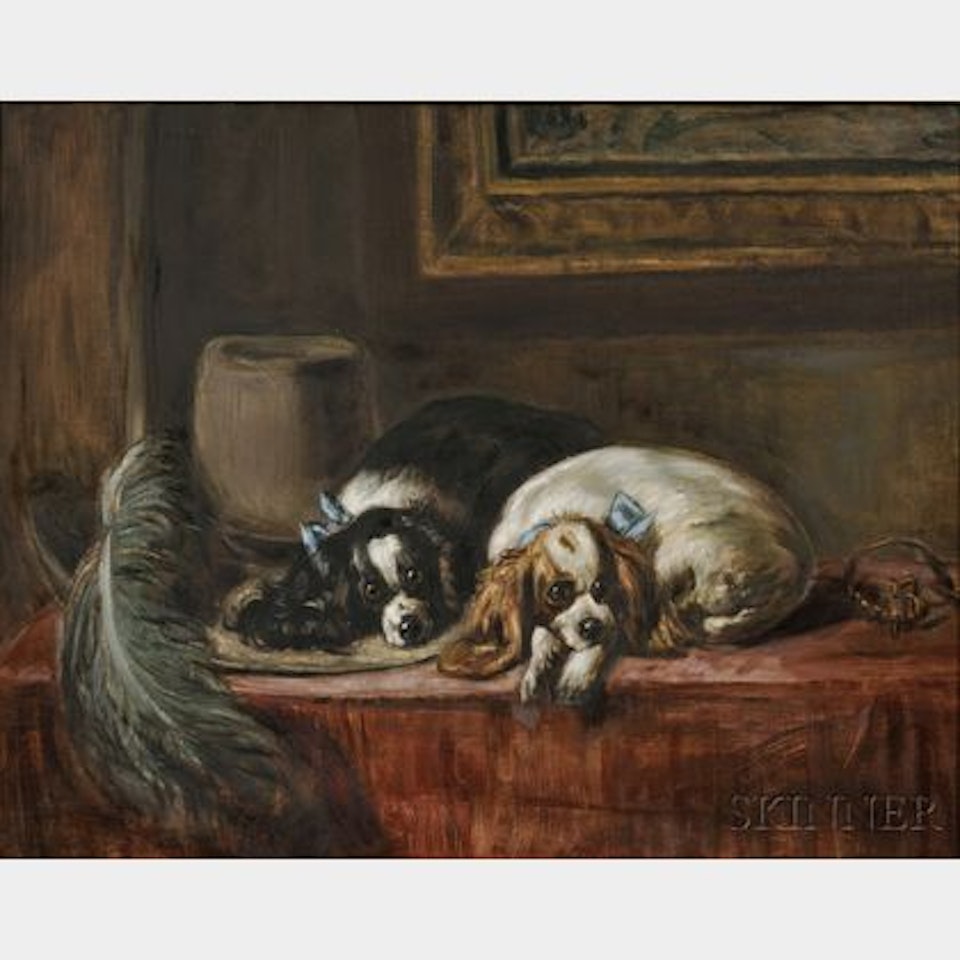 Two King Charles Spaniels, After Landseer by Continental School