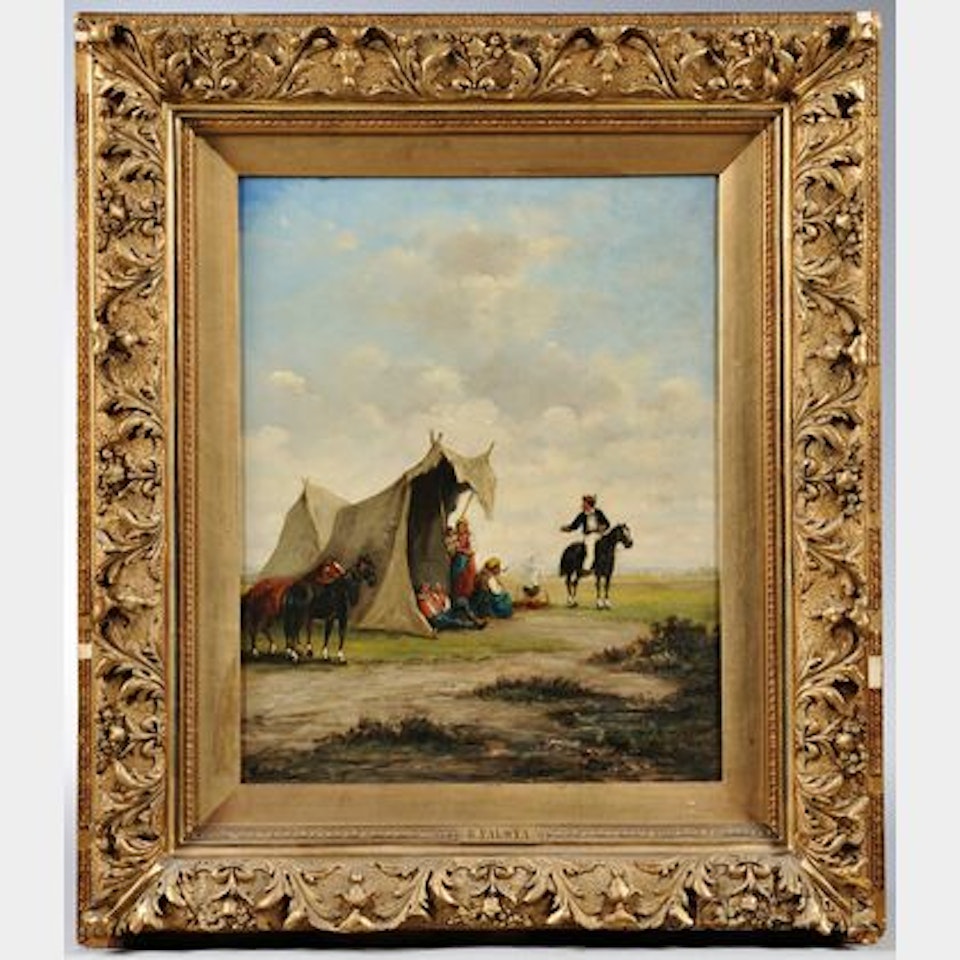 The Gypsy Camp by Italian School