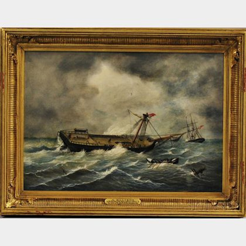Wreck of the Martin Luther by English School