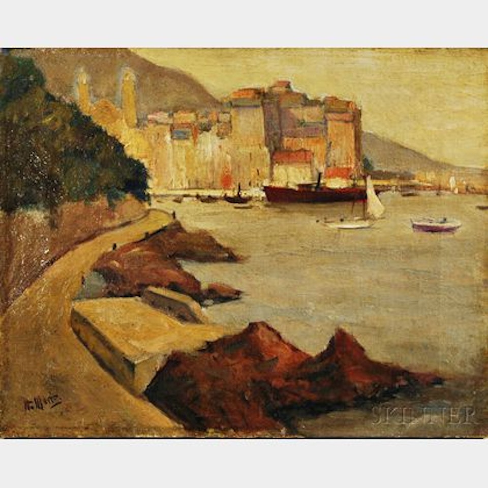 The Old Port of Bastia Corse by Continental School