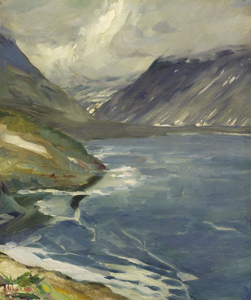 Djupvand mit Regenhimmel by Kurt Schwitters
