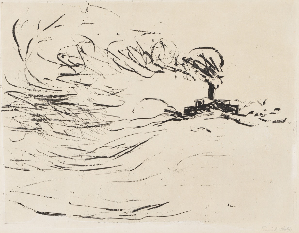 Dampfer (Groß hell) by Emil Nolde