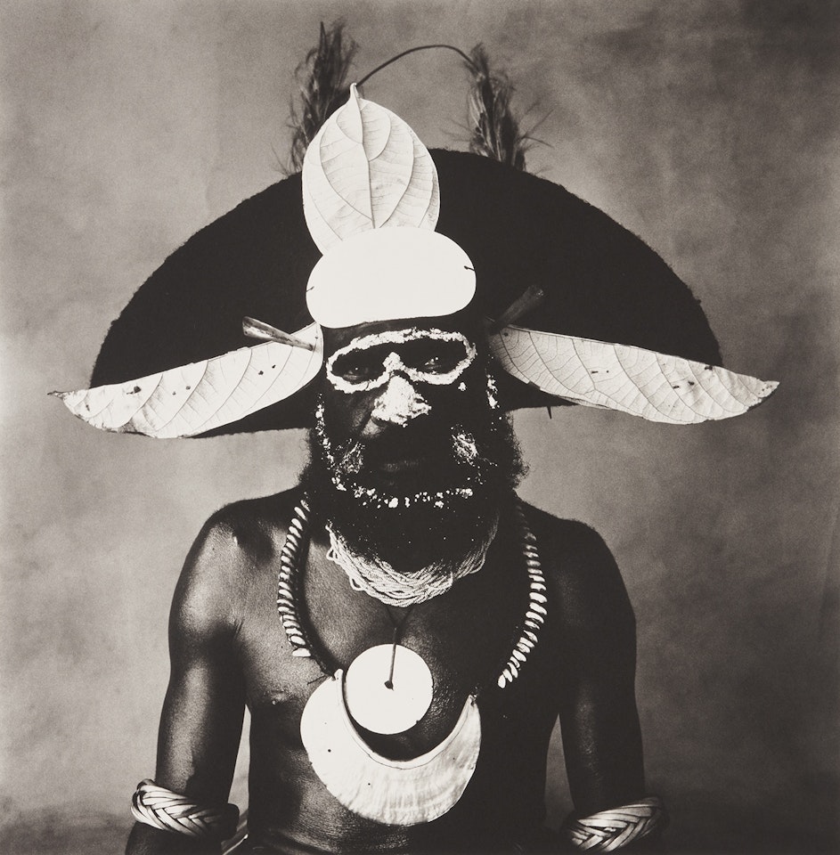New Guinea Man with Painted-On Glasses by Irving Penn