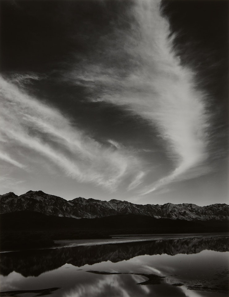 Sierra Nevada, Winter Evening, from the Owens Valley, California by Ansel Adams