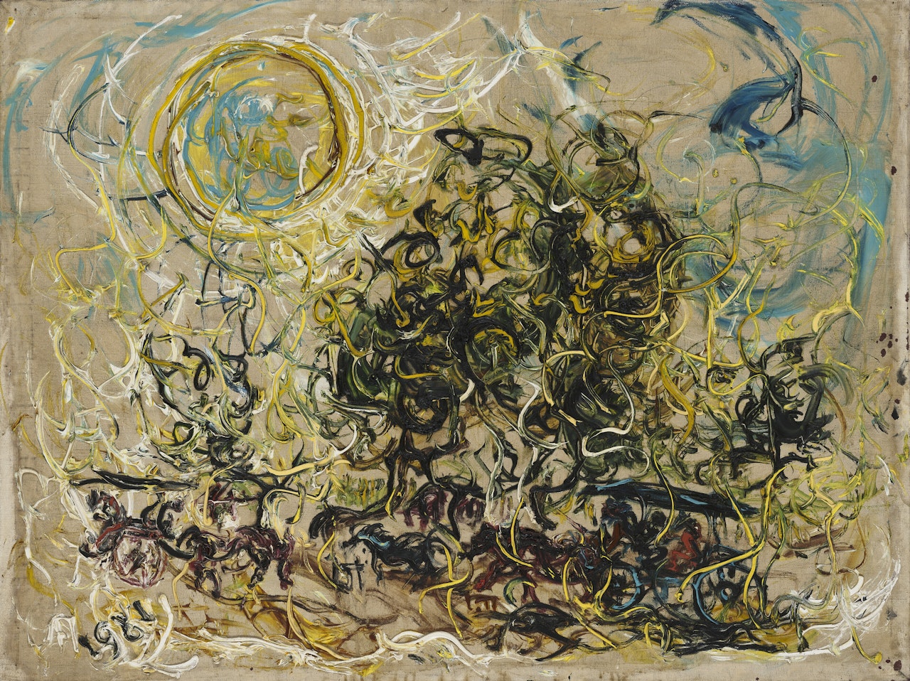 Andong at Prambanan by Affandi