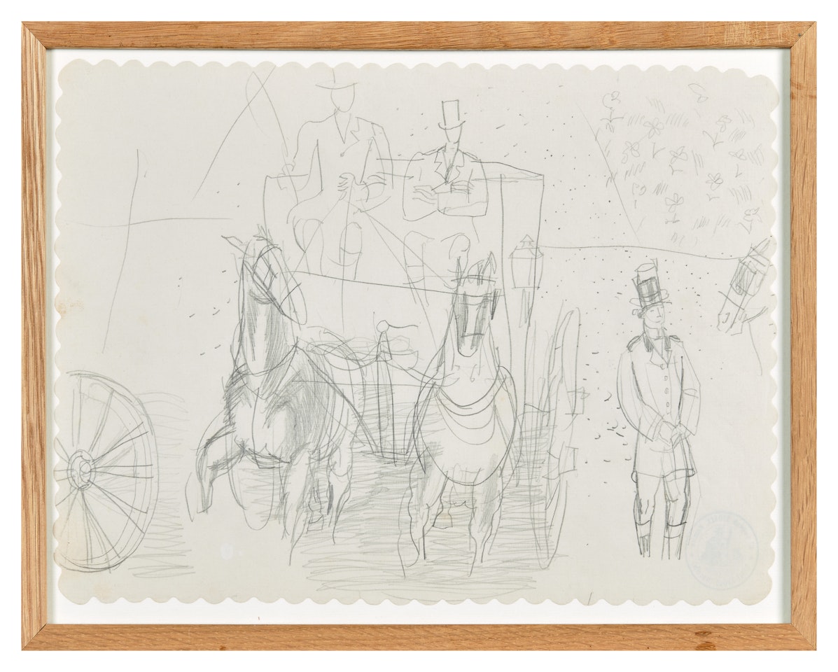 Curtain project for the play "L'arrive au château" by Jean Anouilh by Raoul Dufy