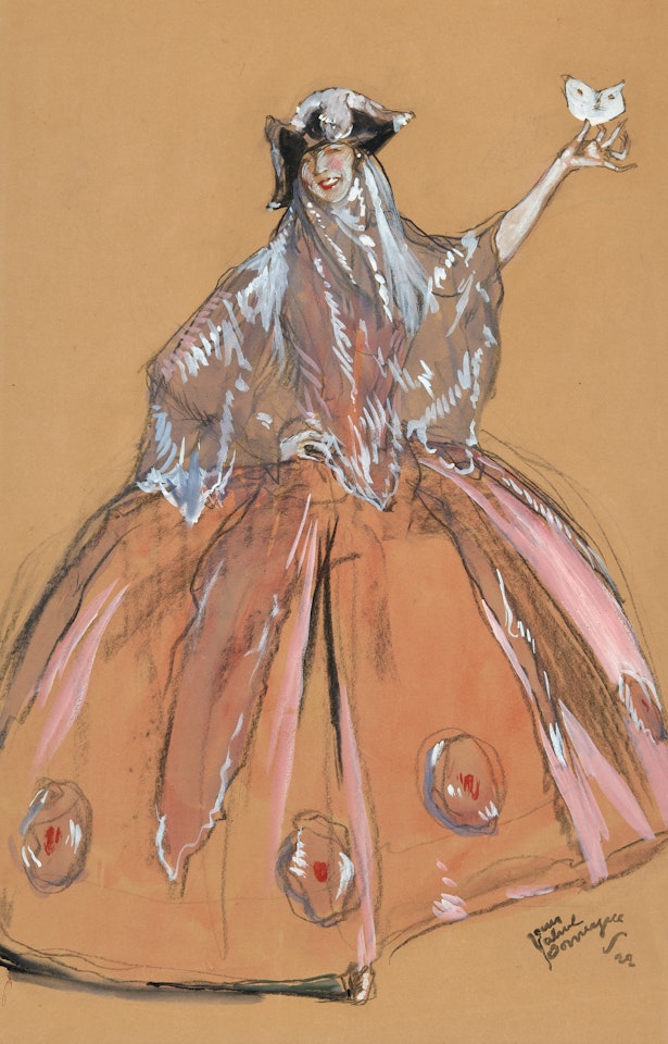 Lady at the masked ball by Jean Gabriel Domergue