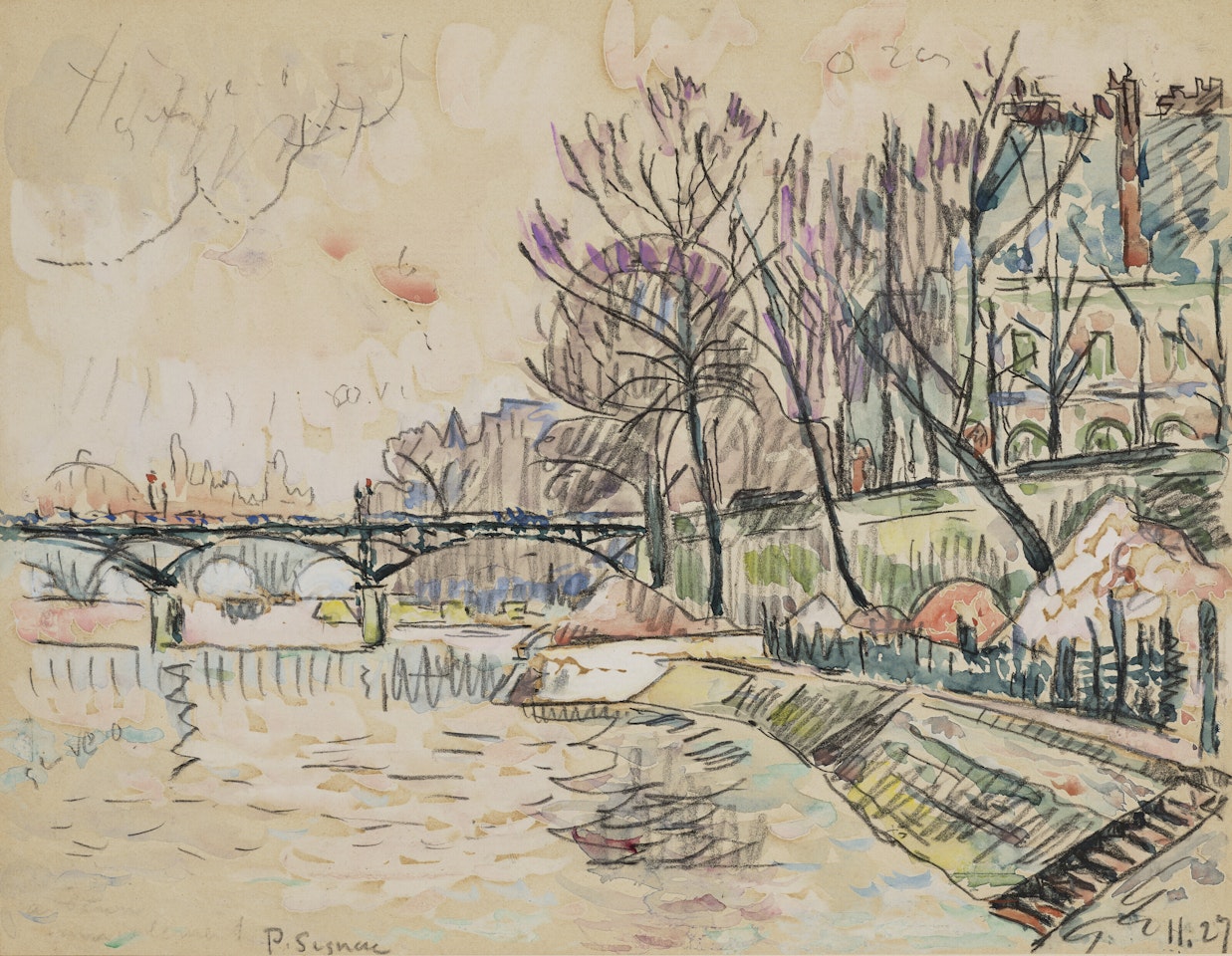 Paris, le Pont des Arts by Paul Signac