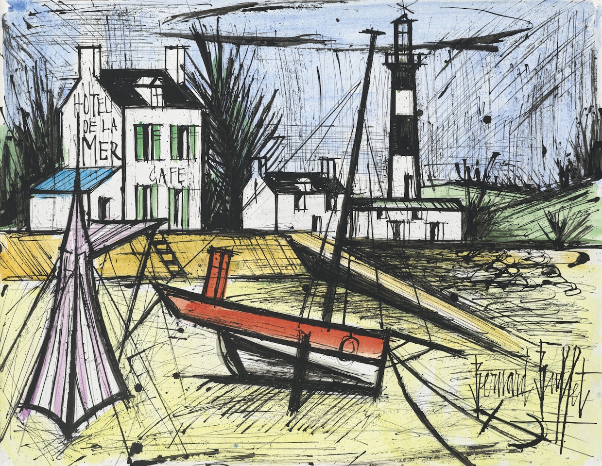 Barque et phare by Bernard Buffet