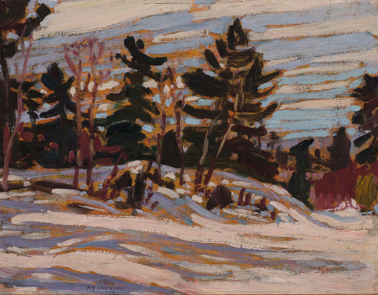 Winter, Algoma / Wood Interior (verso) by Alexander Young Jackson
