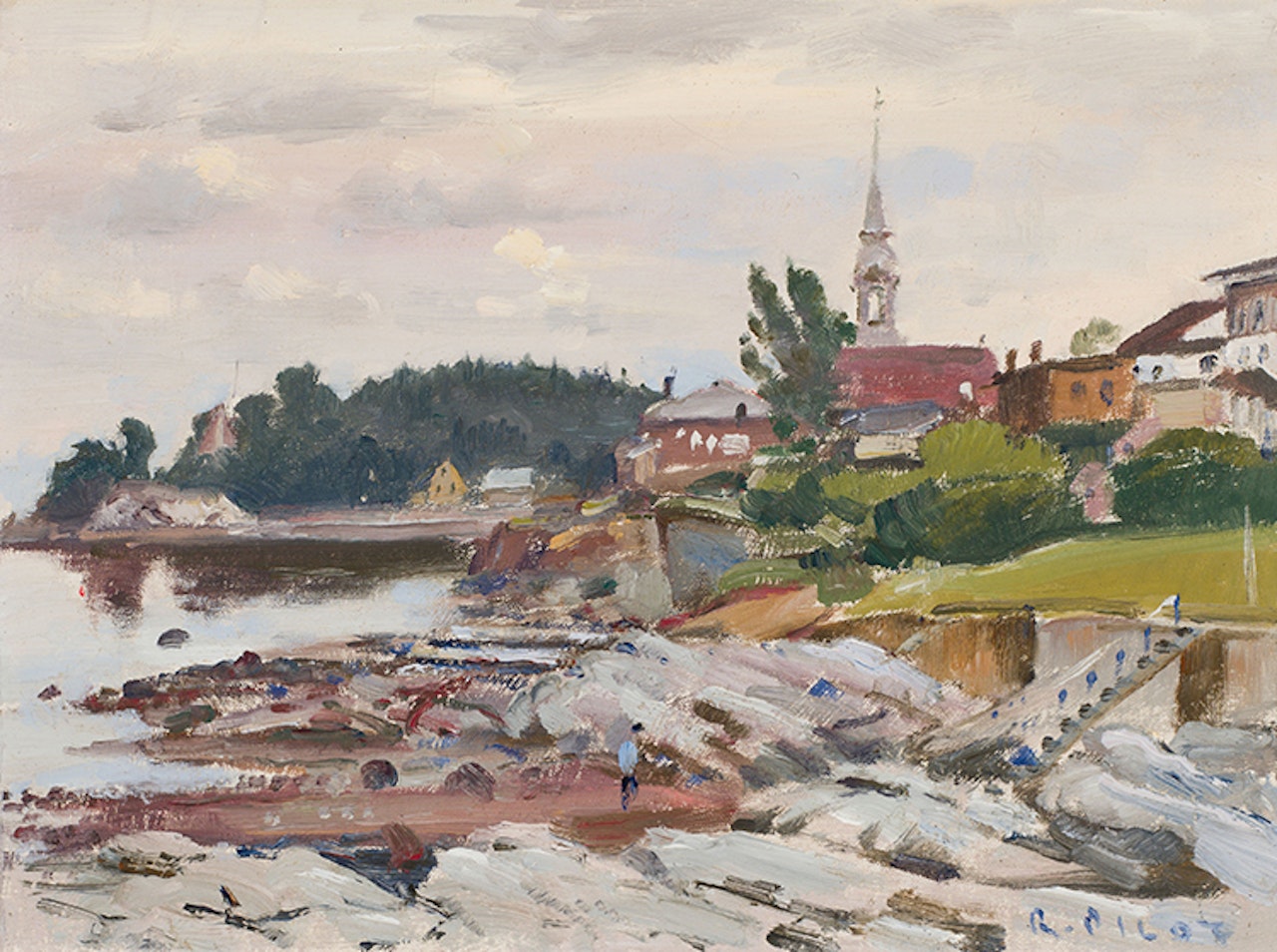 The Church at Pointe au Pic, PQ by Robert Pilot