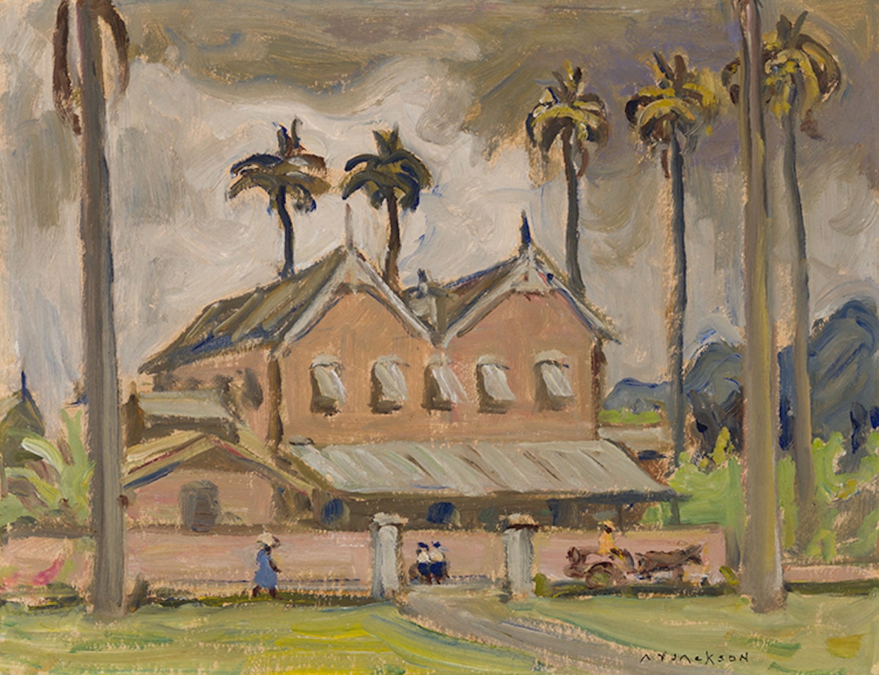 The Home Opposite Bretton Hall Hotel - Port of Spain by Alexander Young Jackson
