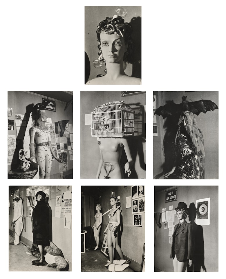 L"Exposition Internationale du Surréalisme - Mannequins de Man Ray, Max Ernst, Yves Tanguy, Marcel Duchamp, André Masson, Salvador Dali et Wolfgang Paalen by Man Ray