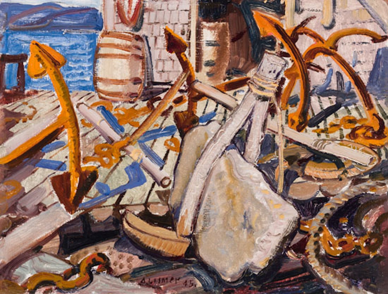 Killick and Anchors, Cape Breton Island by Arthur Lismer
