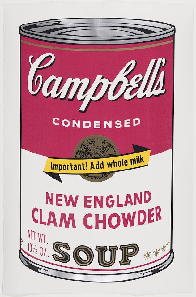 Campbell"s Soup II, New England Clam Chowder (F.&S. II.57) by Andy Warhol