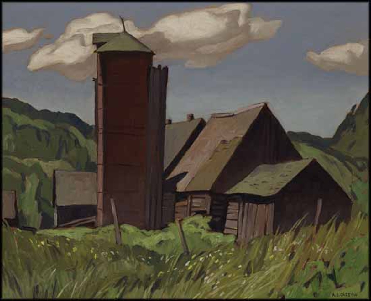 Barns at Baptiste by Alfred Joseph Casson