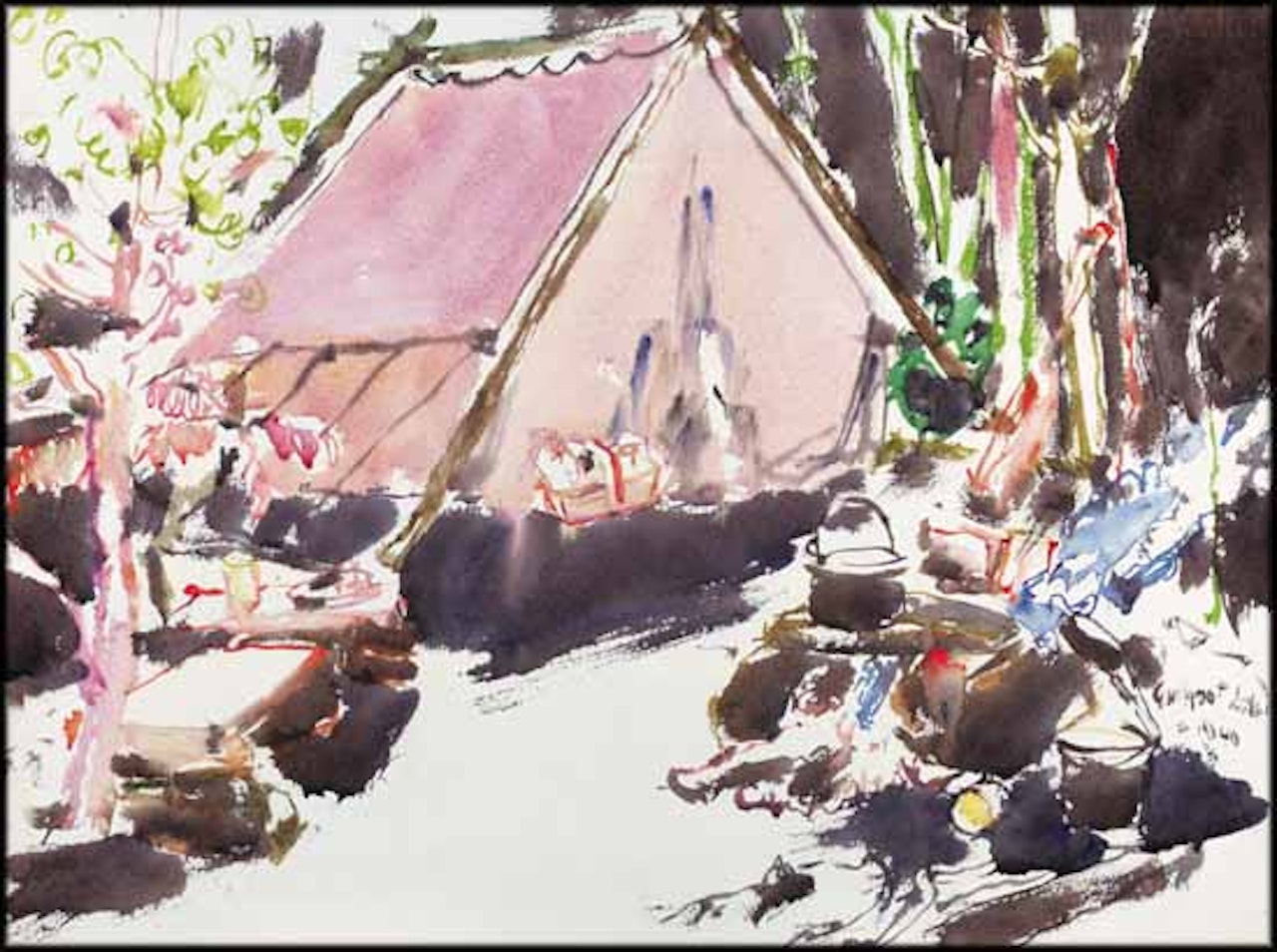 Camp at Noon, Gullfoot Lake by David Brown Milne