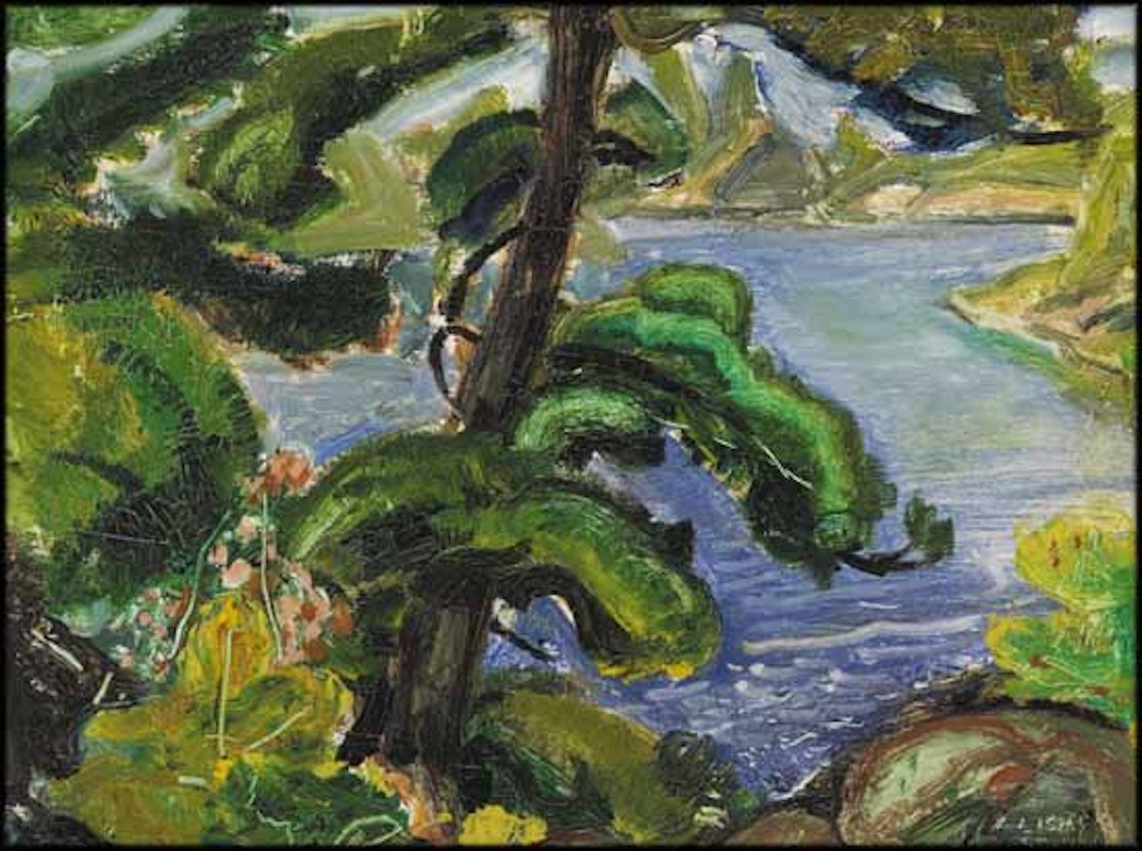 Georgian Bay / Dock Litter (verso) by Arthur Lismer
