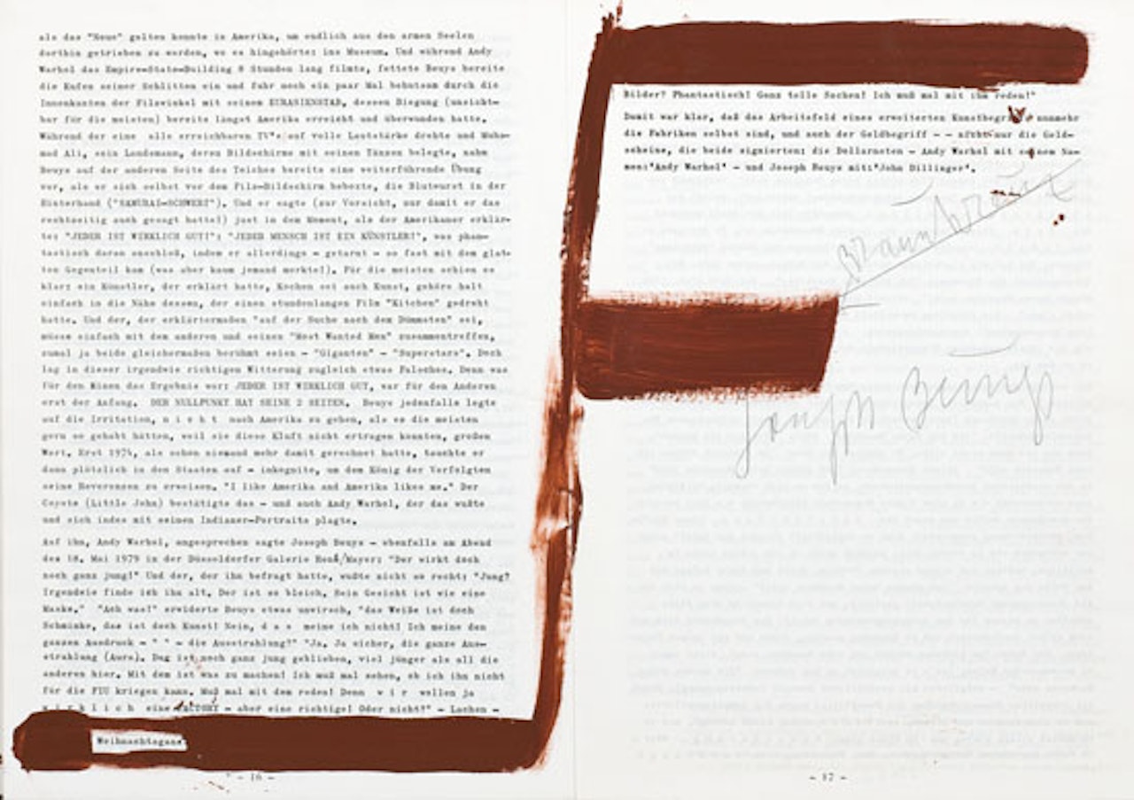 Das Warhol-Beuys-Ereignis by Joseph Beuys