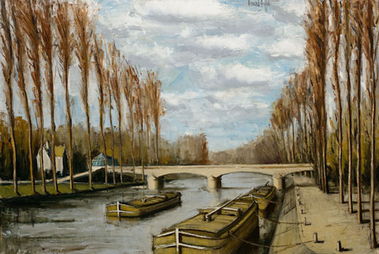 Melun, la Seine, automne by Bernard Buffet