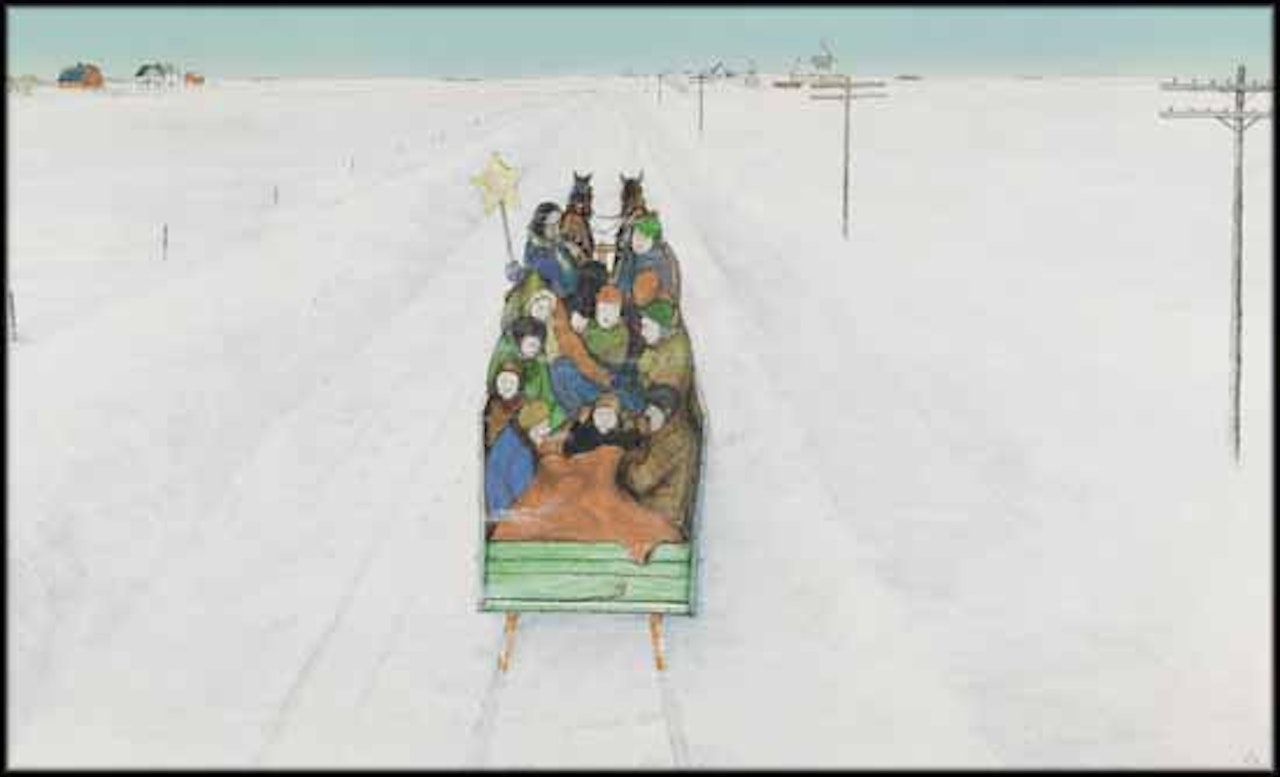 Our Carolers in Western Canada by William Kurelek