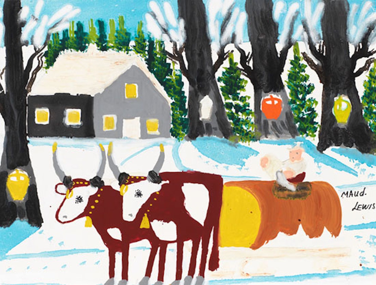 Maple Syrup Gathering by Maud Lewis