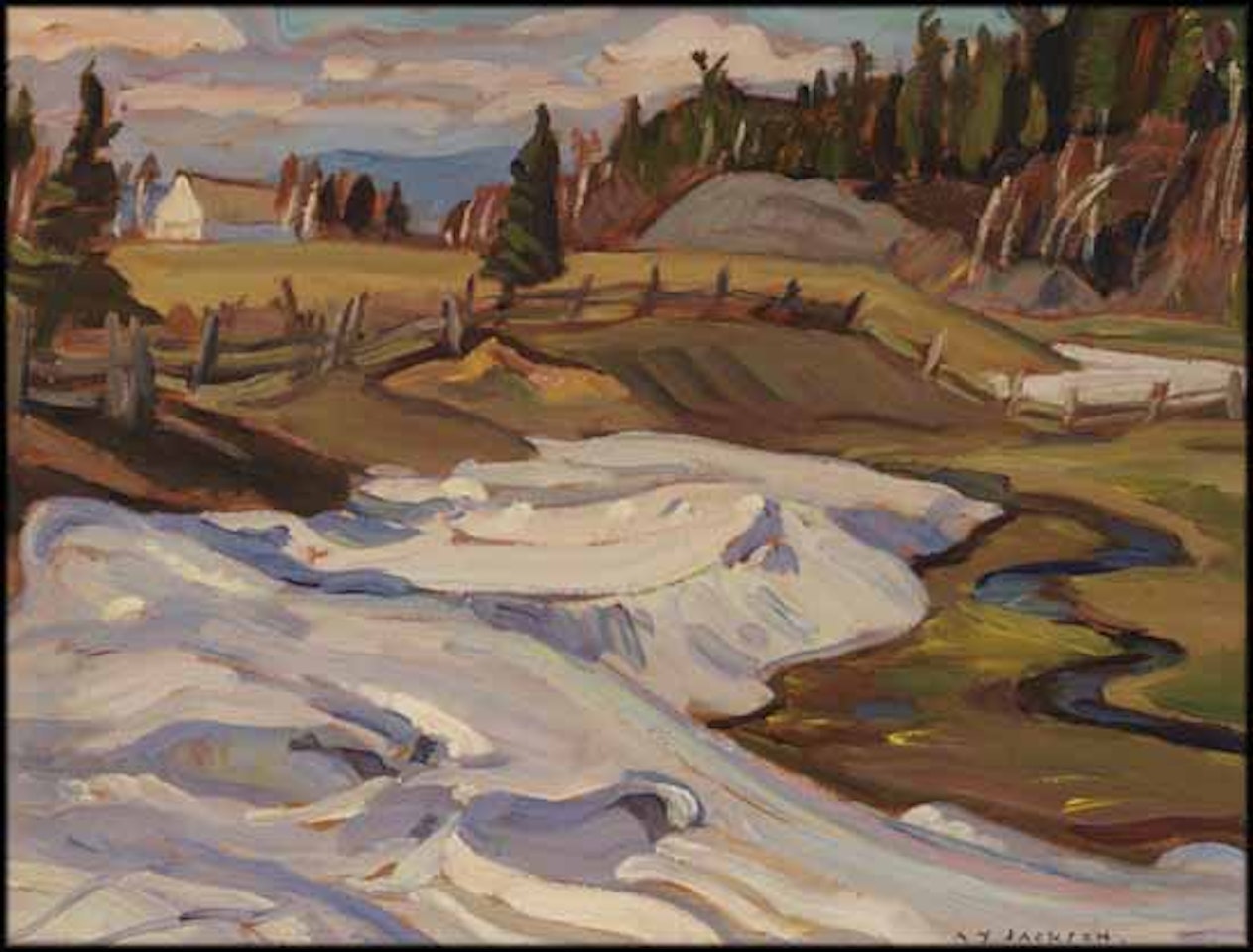 Last Snow Drift, St. Aubert by Alexander Young Jackson