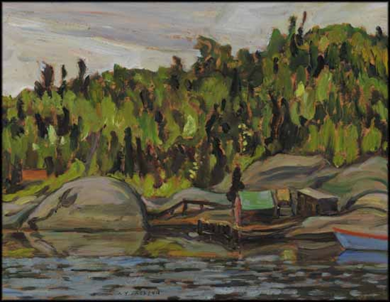 Fishing Shacks, Wawa, Ontario by Alexander Young Jackson