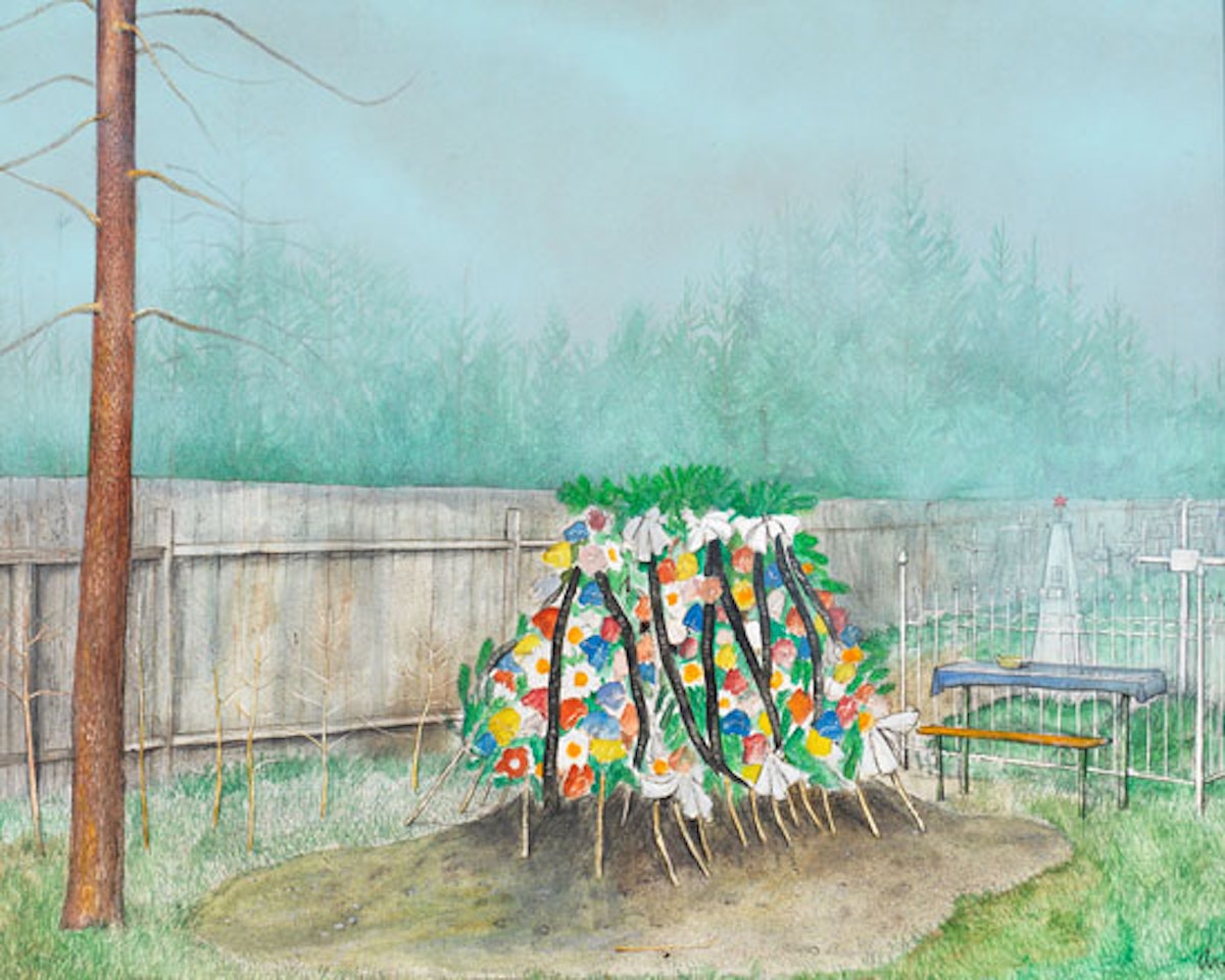 Kiev District Cemetery by William Kurelek
