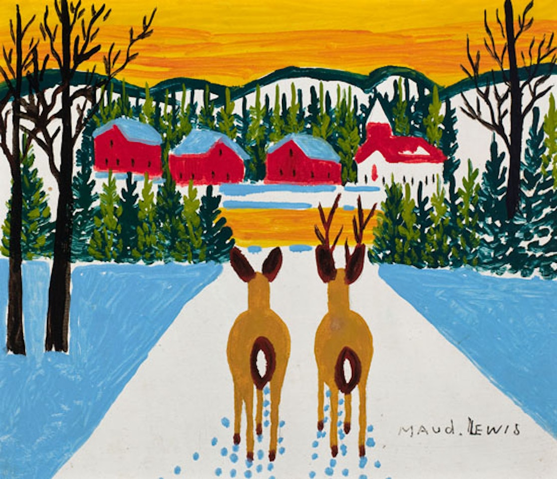 Two Deer by Maud Lewis