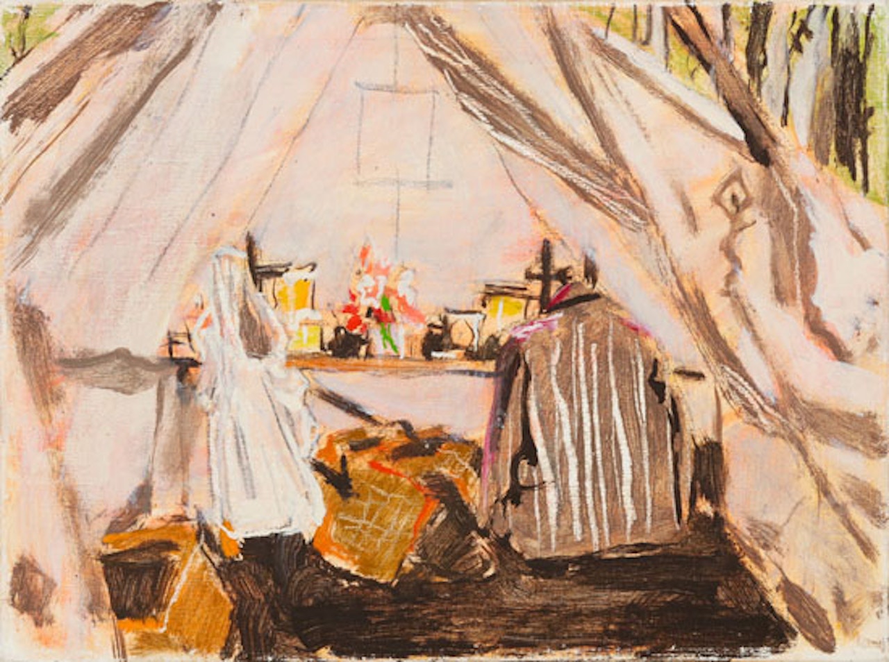 Tent Interior, Haliburton, Ontario by David Brown Milne