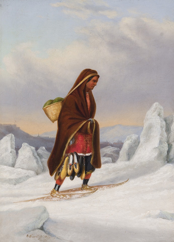 The Huron Moccasin Seller by Cornelius Krieghoff