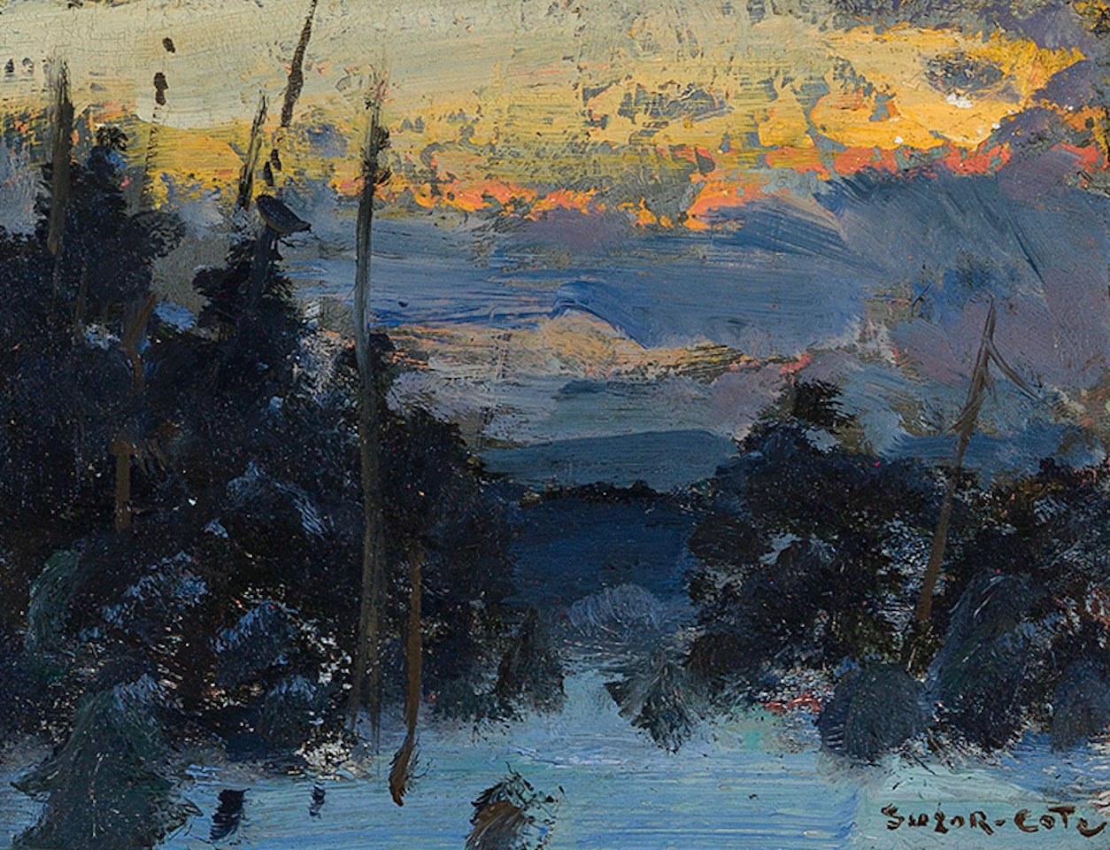 Crépuscule d"hiver, Québec by Marc-Aurele de Foy Suzor-Cote