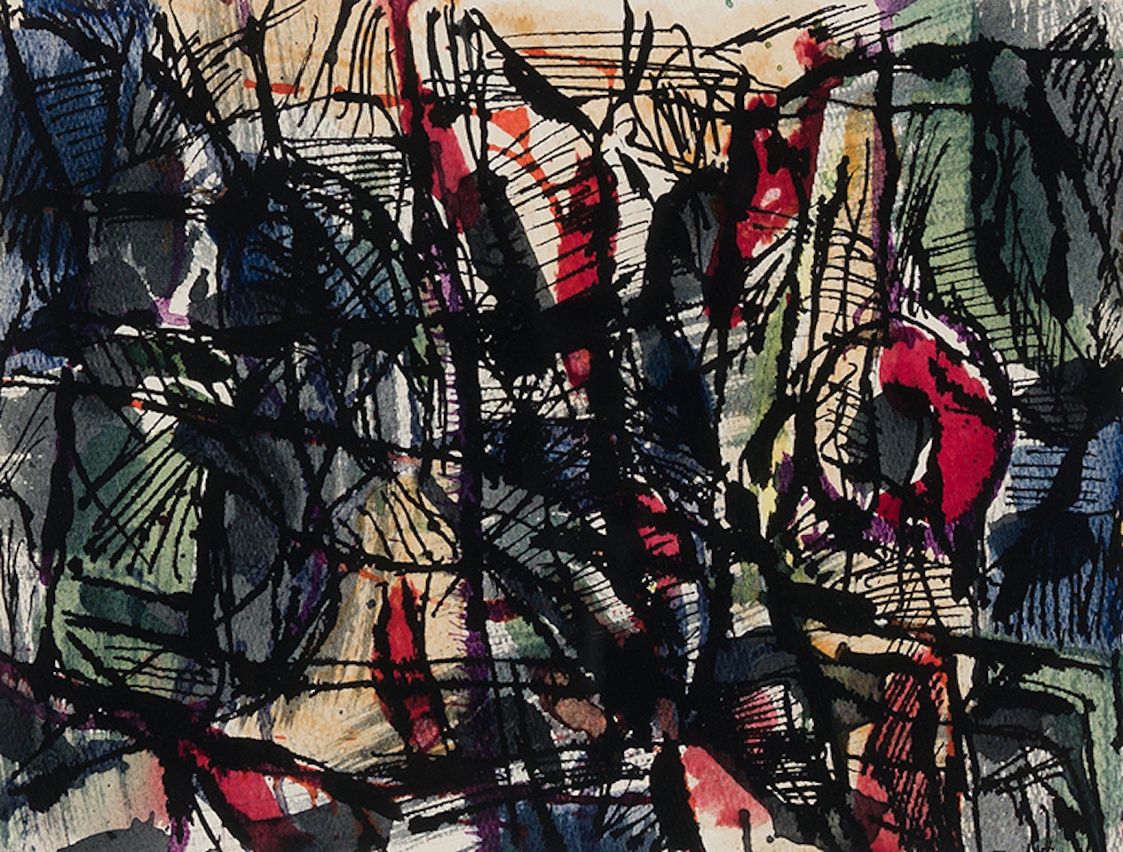 Sans titre / Superbagnères by Jean-Paul Riopelle