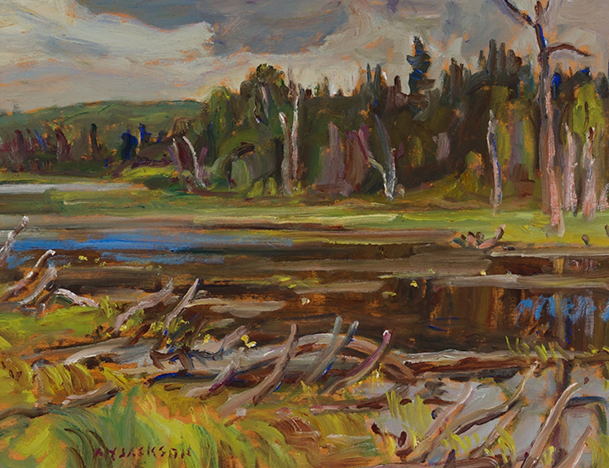 Driftwood Beside a Quiet Lake, Likely Opeongo Area by Alexander Young Jackson