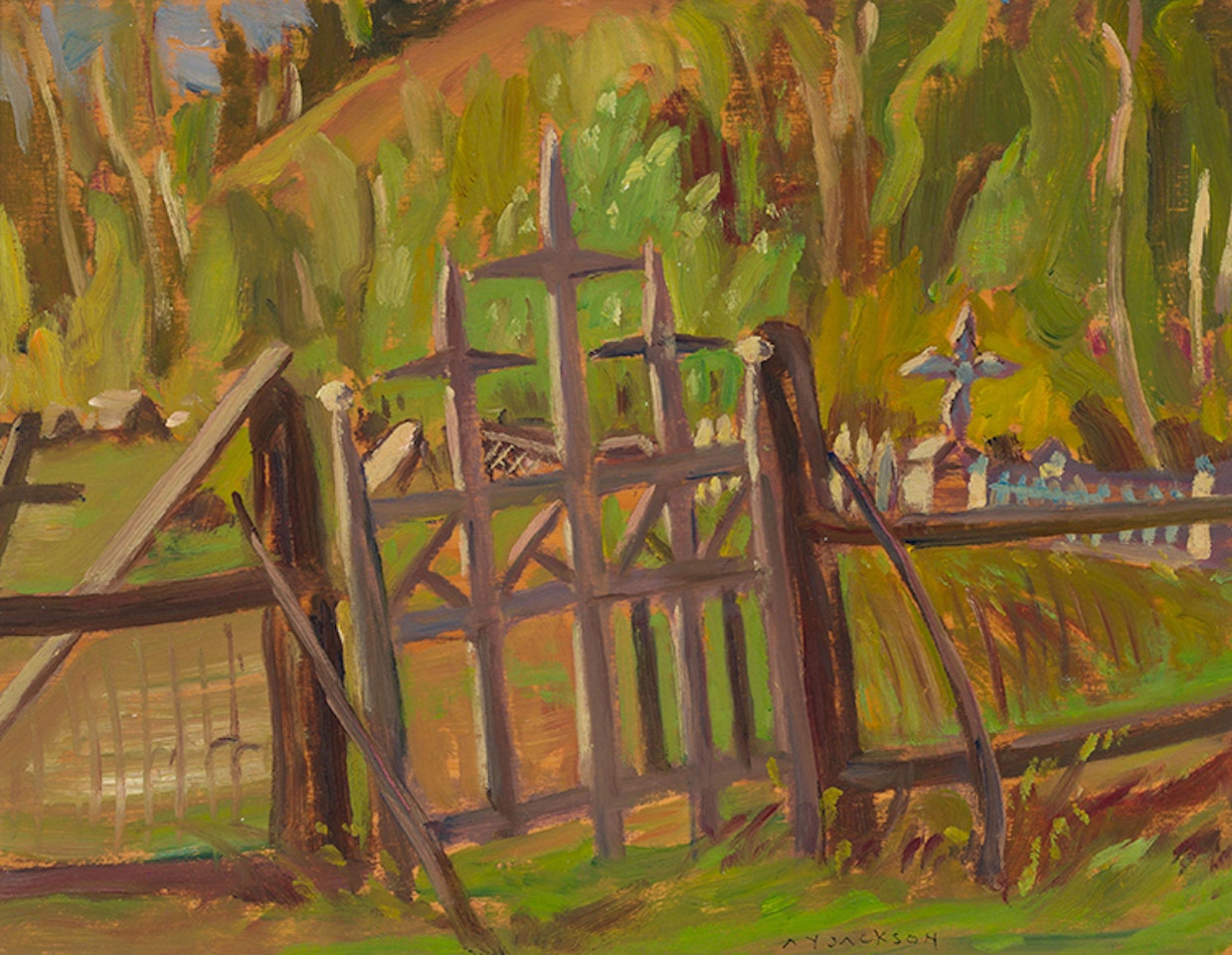 Indian Cemetery, Quesnel, BC by Alexander Young Jackson