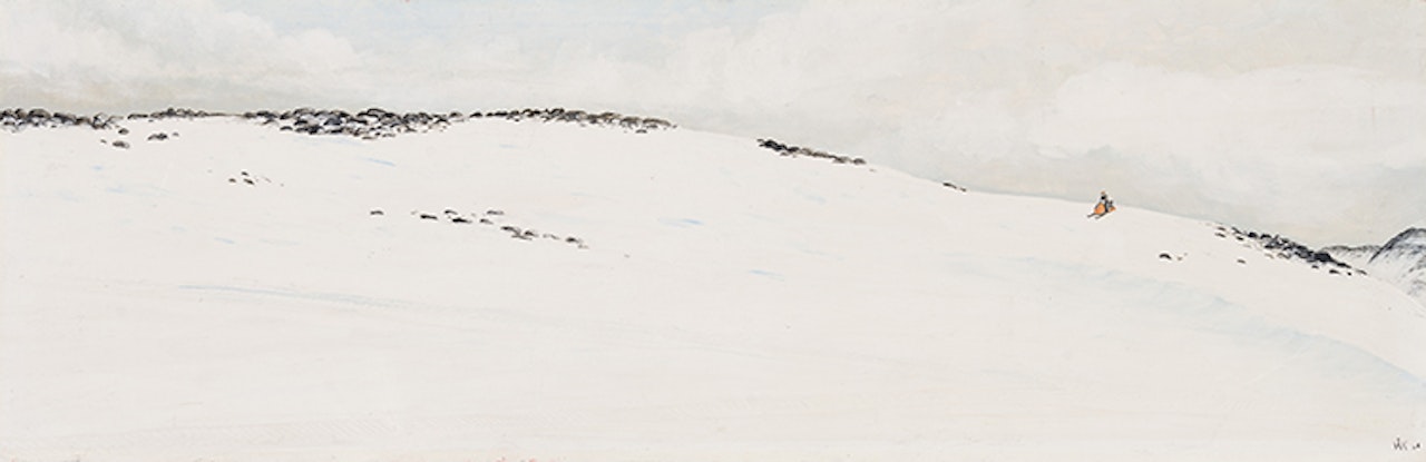 Skidoo Tracks by William Kurelek