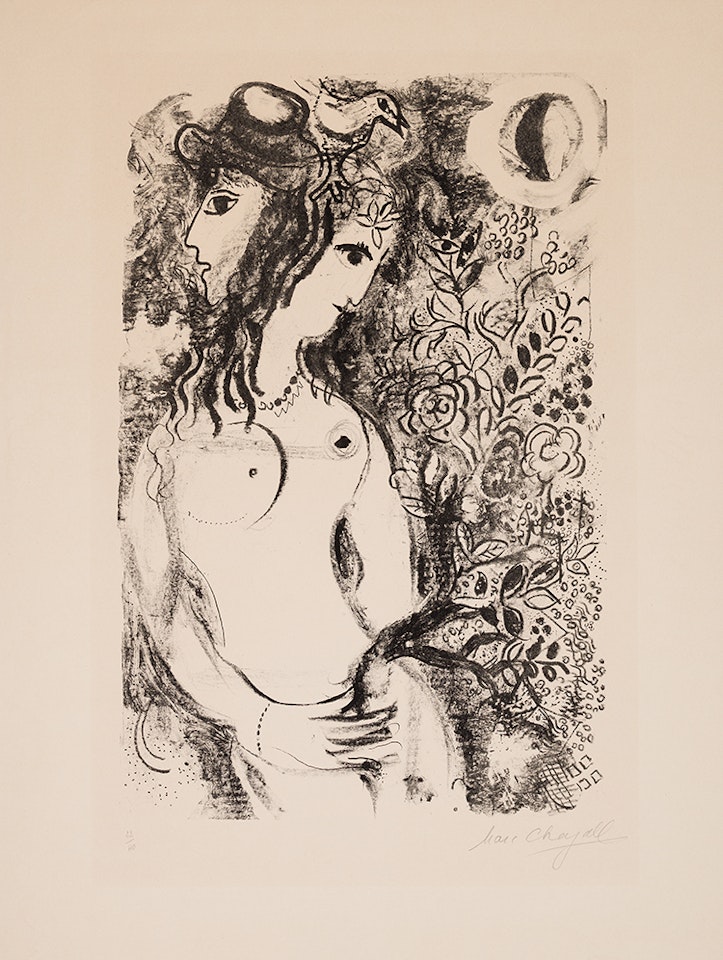 Couple with Bird by Marc Chagall