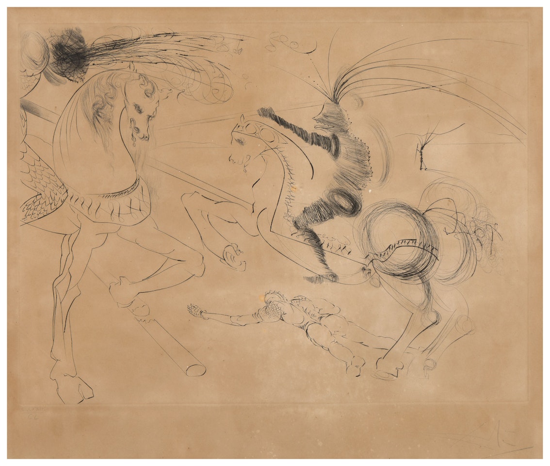 La Déroute de San Romano by Salvador Dali