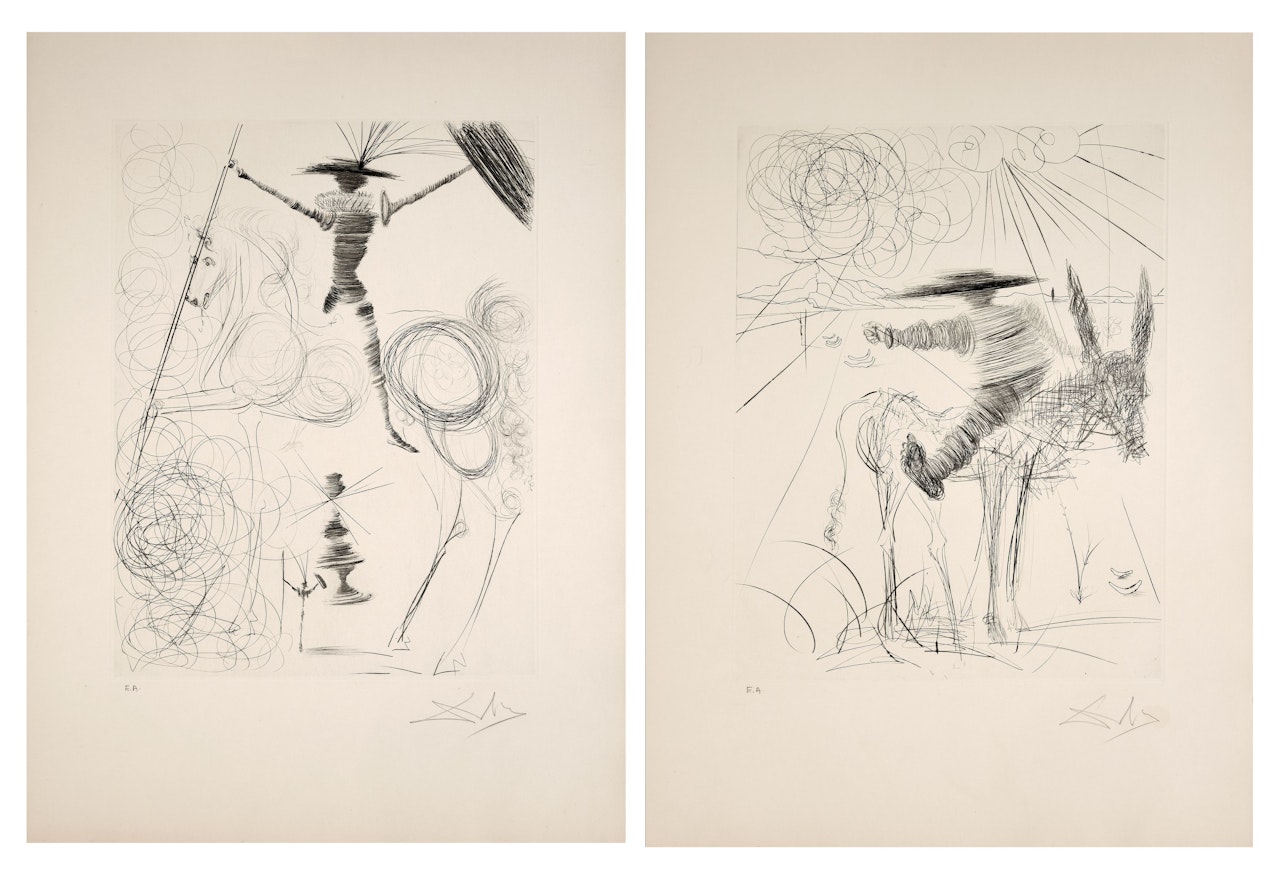 Don Quichotte et Sancho Pança by Salvador Dali